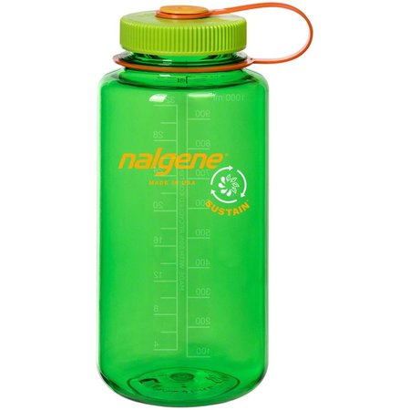 NALGENE 1 qt. Wide Mouth Sustain Water Bottle, Melon Ball 341961